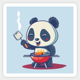 BBQ Panda Likes the Meat Sticker